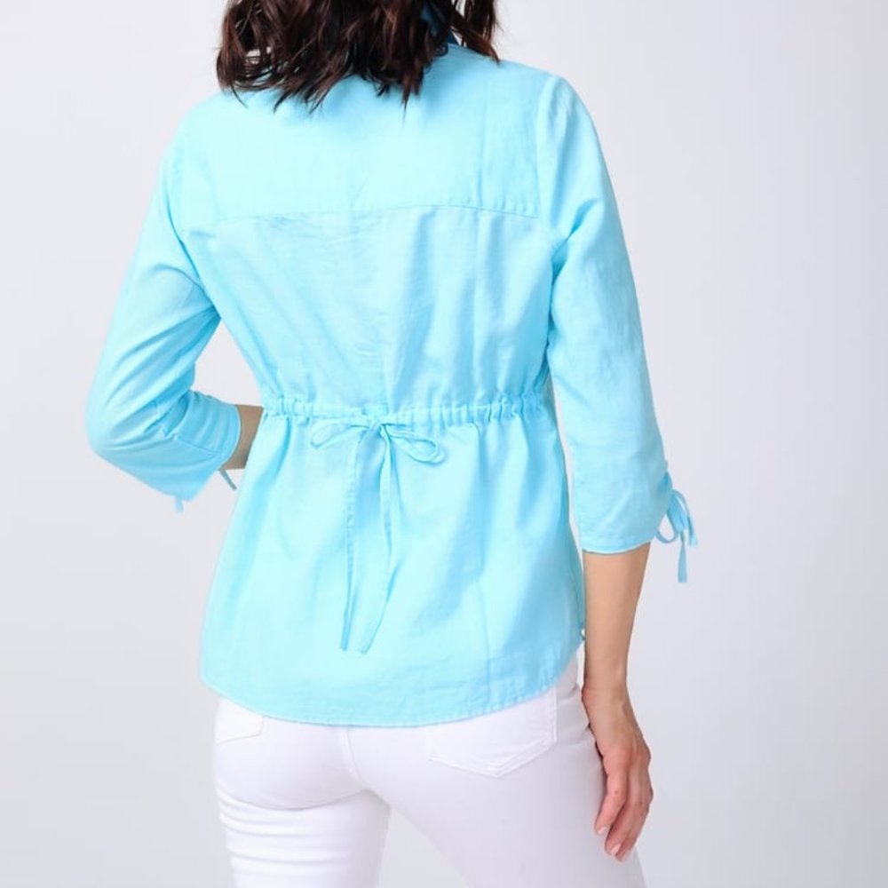 Blue Button Down Top